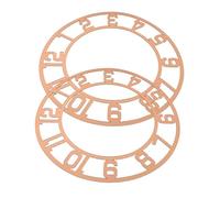 VALICLUD 2pcs Wall Sticker Digital Clock Resin Clock Face for Acrylic Light Brown