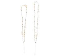 VALICLUD 2pcs White Mobile Phone Chains with Shell and Acrylic Material Easy to Carry and Anti-lost Protection Creative and Elegant Phone Tether Tags for Mobile and Keychains