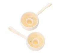 VALICLUD 2pcs White Plastic Umbrella Handle Replacement 13-14Mm Threaded Grip for Folding Parasol Repair Accessories, Sturdy Plastic Replacement Handle for Travel and Daily Use