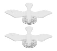 VALICLUD 2pcs White Zinc Alloy Dove Brooch Pin Set, Meticulously Crafted Realistic Bird Shape, Versatile Fashion Accessory for Holy Communion and Baptism Ceremonies
