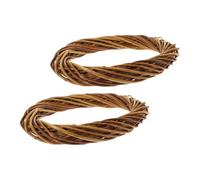 VALICLUD 2pcs Wicker Wreaths Round Rustic Wicker Frames for DIY Crafting Seasonal Decor Front Door Wall Window Hanging Wedding Christmas Garland