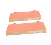 VALICLUD 2pcs Wooden Bird Perch Platform Set for Parrot Cage, Rectangular Non-toxic Bird Stand Accessories, Suitable for Cockatiels and Budgies, Color Random, Large and Medium Random Color