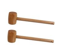 VALICLUD 2pcs Wooden Crab Mallet Seafood Hammer for Shellfish Cakes Beech Smooth Finish for Seafood Feasts and Cooking Parties