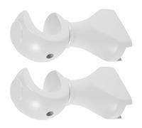 VALICLUD 2pcs Wooden Curtain Rod Brackets Easy Installation Support for Living Bedroom Office Stable Curtain Wall Holders with Smooth Modern Design