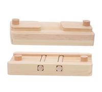 VALICLUD 2PCS Wooden Foraging for Hamster and Small Pets, Treats Hiding Puzzle Box, Natural Wood Food Feeder for Rabbit, Guinea Pig, Interactive Chew and Discovering
