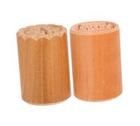 VALICLUD 2Pcs Wooden Mooncake Pastry Press with Traditional Chinese Patterns Food Safe Baking Mold for Cookie Embossing and Dessert Decoration