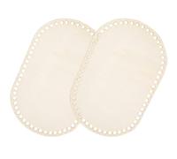 VALICLUD 2pcs Wooden Oval Base Boards for DIY Handbag Making, Practical and Easy to Use Decorative Bag Bottom Shapers with Delicate Shape Design, Beige Colour for Crafting and Home