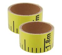 VALICLUD 2pcs Yellow Water Level Stickers High Precision Scale Self-adhesive Pvc Strip for Pipe and Pool Marking Measuring Water Level Accessories
