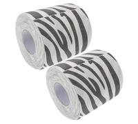 VALICLUD 2pcs Zebra Print Toilet Paper Unique Bathroom Tissue Self Adhesive Wrap Fun Patterns for Stylish Bathroom Decor Convenient Roll Format Space Saving Design