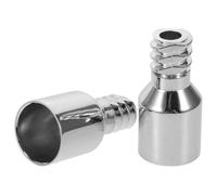 VALICLUD 2Pcs Zinc Alloy Threaded Adapter Tips for Broom Handle Rod, Extension Pole Attachment Connector, Metal Thread Tip for Push Broom and Cleaning Tools
