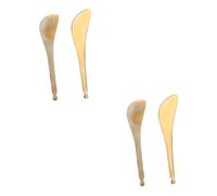 VALICLUD 2sets 2 Pcs Natural Horn Scraping Bars Creative Massage Props for Improved Hand Polished Face Stickers for Lymph Flow Body Fluid Health 2pcs*2