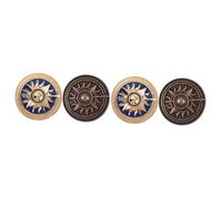 VALICLUD 2sets 2pcs Chic Retro Brooch Round Circle Badge Personality Pins for Clothes Decoration Present for Valentine Day Anniversaries Weddings and Parties 2pcs*2