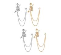 VALICLUD 2sets 2pcs Violin Brooch Creative Clothes Pin for Suit Instrument Lapel Pin Unique Present for Christmas Birthdays and Special Occasions Durable Design 2pcs*2