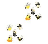 VALICLUD 2sets Bee Brooch Pin Set Cute Cartoon Badge Brooches for Women Casual Clothes Jackets Bags Decorative Accessory with Bright Design 5pcs*2