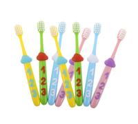 VALICLUD 2sets Boys and Girls Toothbrush Soft Bristles Boy Girl Toothbrushes Manual Number Handle for Teeth Oral Health Travel Use