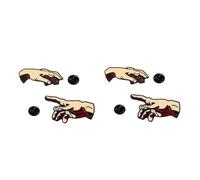 VALICLUD 2sets Creative Hand Shape Brooches Decorative Alloy Badge for Men and Women Stylish Unisex Corsage Jewelry Chic Breastpin for Clothing and Accessories 2pcs*2