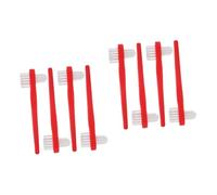 VALICLUD 2sets Dual Head Denture Cleaning Brush Practical Gum Toothbrushes for Denture Care Easy to Use Cleaning Tool for Adults Non Deformable Design 4pcs*2
