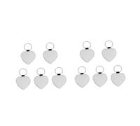 VALICLUD 2sets Glitter Heart Shaped Keychain Multi Purpose Sequins Pu Keyring for Car Keys Handbags DIY Crafts Eye Catching Decoration for Women Random Color 5pcs*2