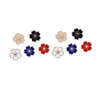 VALICLUD 2sets Japanese Style Brooches Creative Floral Design Breastpins for Clothing Bags and Accessories White Blue Corsage Pins for Friends 5pcs*2