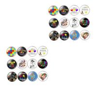 VALICLUD 2sets Kindness Themed Open Rings for Parents Unclosed Finger Ring Costume Accessory Lightweight Chic Design for Birthdays Parties Daily Life 12pcs*2