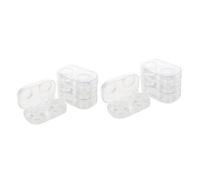 VALICLUD 2sets Leak Case Clear Storage Holder for Travel Safe and Reliable Boxes for Eye Care and Sharing with Friends and Family 4pcs*2
