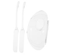 VALICLUD 2sets Makeup Palette Foundation Set Foldable Mixing Palette Tray Spatula Essential Beauty Tool for Artists