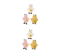 VALICLUD 2sets Plush Chick Brooch Cute Cartoon Bag Decor Lightweight Clothing Accessory for Parties Daily Wear for Backpacks Caps Adorable for All Ages 3pcs*2
