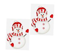 VALICLUD 2sheets Decorative Christmas Stickers PVC Snowman Sticker for Window Wall Door Decor for Xmas Holidays and Home Festive Display