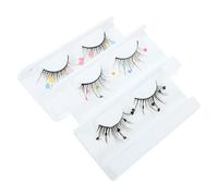 VALICLUD 3 Pairs Glitter Sequins Eyelashes Creative Flower and Heart Design Comfortable and Safe for Daily Use for Parties and Special Occasions