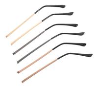 VALICLUD 3 Pairs Metal Eyeglass Arms Replacement Temples Kit with Left Right Legs in Brown, Gold, and Gunmetal for Universal Glasses Frame Repair and Eyewear Accessories