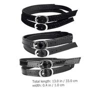 VALICLUD 3 Pairs Replaceable Heel Straps for Women High Heels Adjustable Anti-Slip PU Bands Daily Use Shoe Accessories to Prevent Slipping and Secure Strapless Pumps