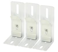 VALICLUD 3 Pairs Vertical Blind L Brackets Replacement Parts Sturdy Vertical Blinds Internal Installation Fit Headrail Width 1-1/2 Inch