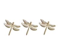 VALICLUD 3 pcs Golden Dragonfly Napkin Ring Alloy Napkin Buckle Elegant Dinner Tablecloth Decor for Party and Family Meals