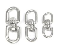 VALICLUD 3 Pcs Stainless Steel Swivel Hooks for Hanging Baskets and Wind Chimes, Rustproof 304 Material with Easy Turning for Home and Shop Use