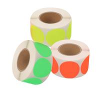 VALICLUD 3 Rolls Inventory Labels Use First Label Sign Stickers Coated Paper Adhesive Sticker Assorted Colour Convenient for Organizing Safe to Use Restaurant and School