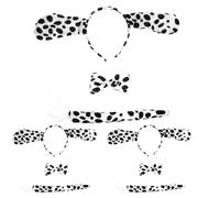 VALICLUD 3 sets Dalmatian Dog Ears Headbands Bow Ties Tails Halloween Costume Accessories Kids Adults Cosplay Carnival Parties Fancy Dress Events