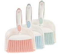 VALICLUD 3 Sets Mini Broom Dustpan Household Cleaning Kit Multi Function Desktop Dustpan for Efficient Home Office Use Durable Handle for Daily Cleaning Tasks
