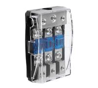 VALICLUD 3-way Car Audio Power Distribution Block Splitter Fuse Holder Ground Distributor for Car Amplifier Battery Connection
