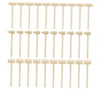 VALICLUD 30 Pcs Mini Wooden Mallets for Boys and Polished Safe Educational Plaything and Kitchen Helper Creative DIY Hammer Tools for Kindergarten and Crab Shell Cracking