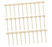 VALICLUD 30 Pcs Wooden Mini Hammers for Boys and Multi Functional Mallets for Educational Play DIY Crafts Eye Hand Coordination Development and Kitchen Helper for Cracking Shells