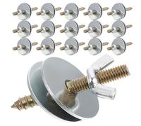 VALICLUD 30 Sets M6x50mm Bird Cage Screws with Washers and Nuts Metal Fixing Bolts for Chinchilla Hamster and Parrot Cages for Perches Platforms and Breeding Box Assembly