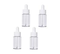 VALICLUD 30ml Dropper Bottles 4pcs Pet Essential Oil Sub Bottle Pipette for Cosmetic Use