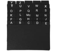 VALICLUD 30pcs Black Plastic Index Card Dividers with Tabs, Vinyl Record and Trading Card Classification Organizers for Home and Office Document Sorting