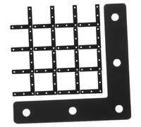 VALICLUD 30pcs Cold-Rolled Steel Right Angle Brackets Flat Corner Support Braces with Predrilled for Furniture Repair DIY Bulk Use Black Mending Plates