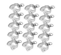 VALICLUD 30pcs Curtain Track Carriers Silent Glide Rollers Ceiling Mount Drapery Rail Gliders with Hooks for Window Shower Curtains Silver Bendable Clips
