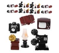 VALICLUD 30pcs Decorative Miniature Appliances Retro Gramophone and Camera Models for Artistic Room Decor Vintage Home Accessories for Micro Landscape and Dollhouse Furniture