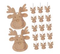 VALICLUD 30pcs DIY Wooden Reindeer Ornaments Unfinished Wood Cutouts for Christmas Tree Decorations Rustic Holiday Craft Embellishments with Whimsical Reindeer Shape