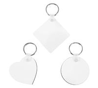 VALICLUD 30pcs Double-Side DIY Sublimation Keychain Hoop Key Ring Clip for Keyring Heat Transfer Keyring