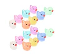 VALICLUD 30pcs Glow Dark Mini Resin Duck Figurines Small Lightweight Sculpture for Garden Balcony Car Micro Landscape Decoration