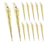 VALICLUD 30pcs Gold Hollow Long Fingertip Claw Nail Covers for Festival Cosplay Medieval Queen Metal False Nails Halloween Performance Ornament Rings